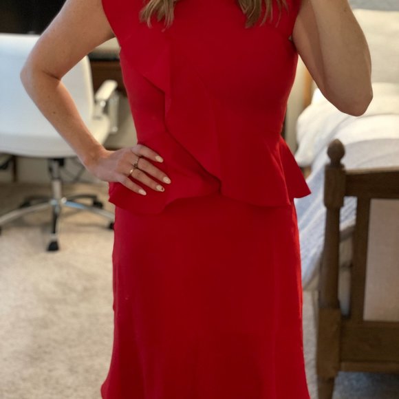 Coast Beatrice Red Ruffle Dress - Picture 3 of 4